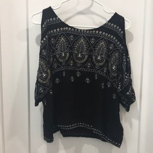 Open sleeve and back top